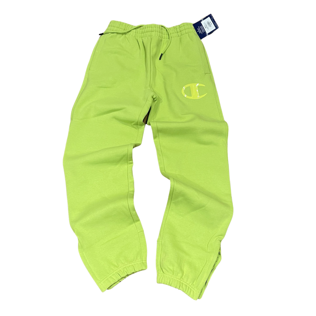 CHAMPION SUPER FLEECE PANT BIG LOGO Men s NEON GREEN Moesports