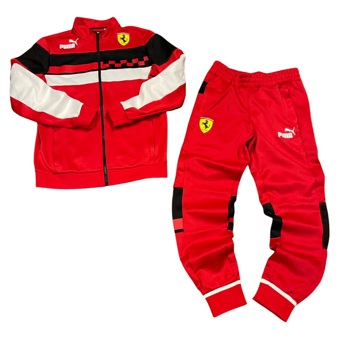 Puma FERRARI RACE SDS TRACKSUIT Men s ROSSO CORSA RED