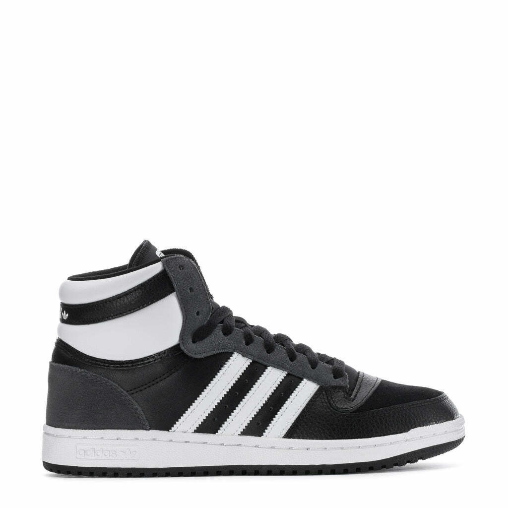 Black and white high top adidas Clearance