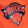MITCHELL & NESS - NBA SWINGMAN ROAD -SHORTS - KNICKS 1998 - MENS -BLACK ROYAL /ORANGE