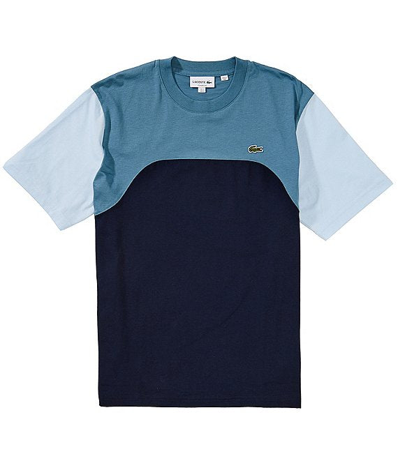 LACOSTE COLORBLOCK T-SHIRT Men’s -NAVY BLUE-I0M