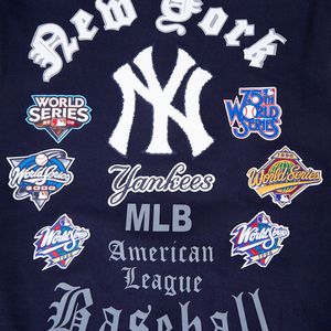 Pro Standard LUXURY ATHLETIC COLLECTION MASH UP JACKET NEW YORK METS Men’s-NAVY BLUE WHITE