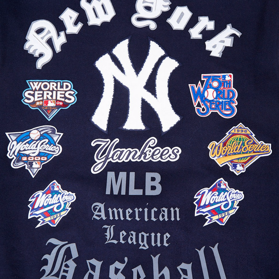 Pro Standard LUXURY ATHLETIC COLLECTION MASH UP JACKET NEW YORK METS Men’s-NAVY BLUE WHITE