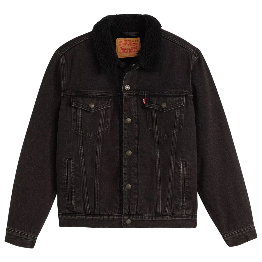 Levis Strauss & Co SHERPA TRUCKER JACKET Men’s - FADED BLACK