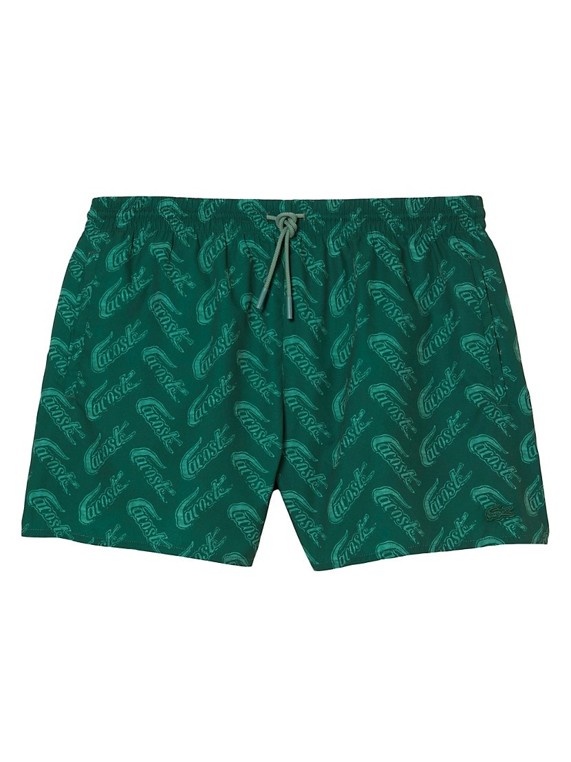 Lacoste  PRINT LIGHT WEIGHT  SWIMWEAR Short Men’s -GREEN WHITE YRR