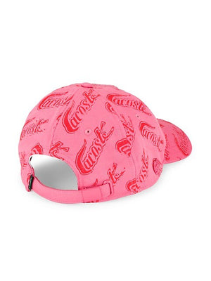 LACOSTE ORGANIC COTTON VINTAGE PRINT CAP-PINK/RED-UI8