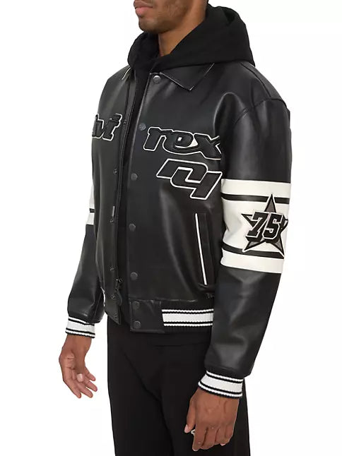 AVIREX BROOKLYN LEATHER JACKET Men’s -BLACK