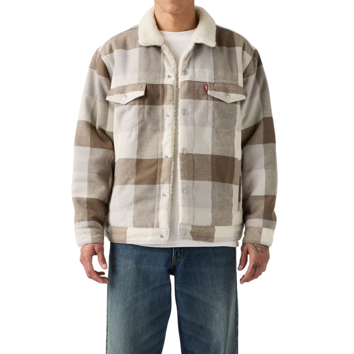 Levis Strauss & Co TRUCKER SHERPA JACKET Men’s -BEIGE