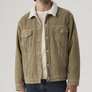 Levis Strauss & Co CORDUROY TRUCKER SHERPA JACKET Men’s -BEIGE