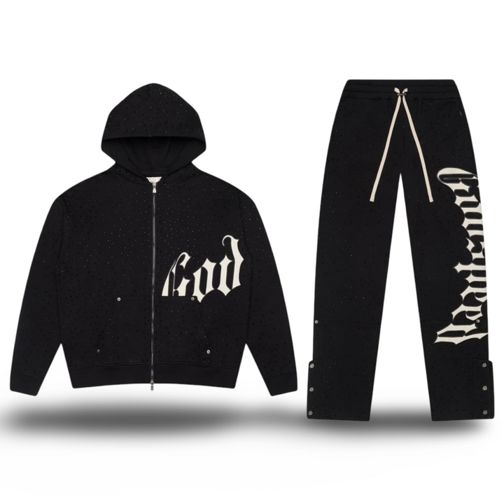 GODSPEED OG VVS sweatsuit V2- BLACK/WHITE