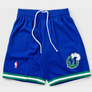 MITCHELL & NESS - NBA ALTERNATE SWINGMAN ROAD -SHORTS DALLAS MEVERICKS -98-99 MENS -ROYAL BLUE/GREEN