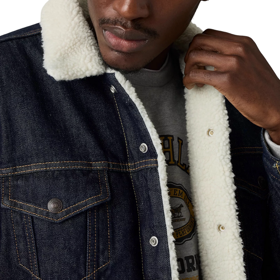 Levis Strauss & Co SHERPA TRUCKER JACKET Men’s - DARK BLUE
