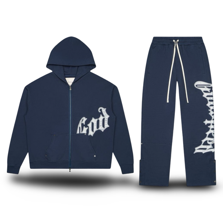 GODSPEED OG logo sweatsuit V2- NAVY