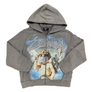 MIXED EMOTION RHINESTONE  HOODY-GREY