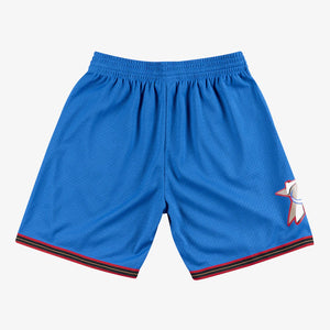 MITCHELL & NESS - NBA SWINGMAN ALTERNATE  - SHORTS - 76ERS  - 99 - 00 - MENS -ROYAL RED