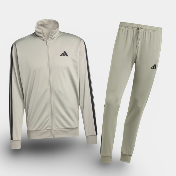 ADIDAS MEN’S M 3STRIPE TRACKSUIT-SILVER PEBBLE