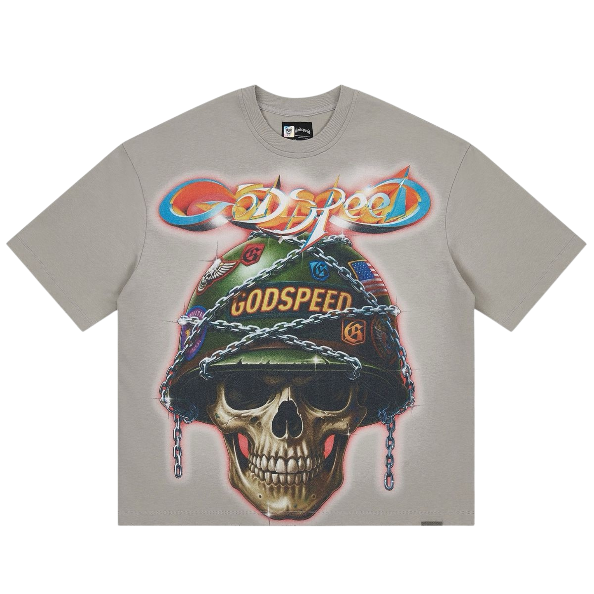 Godspeed Wolves Godspeed Badges of Honor T-shirt - Wolf grey – Moesports