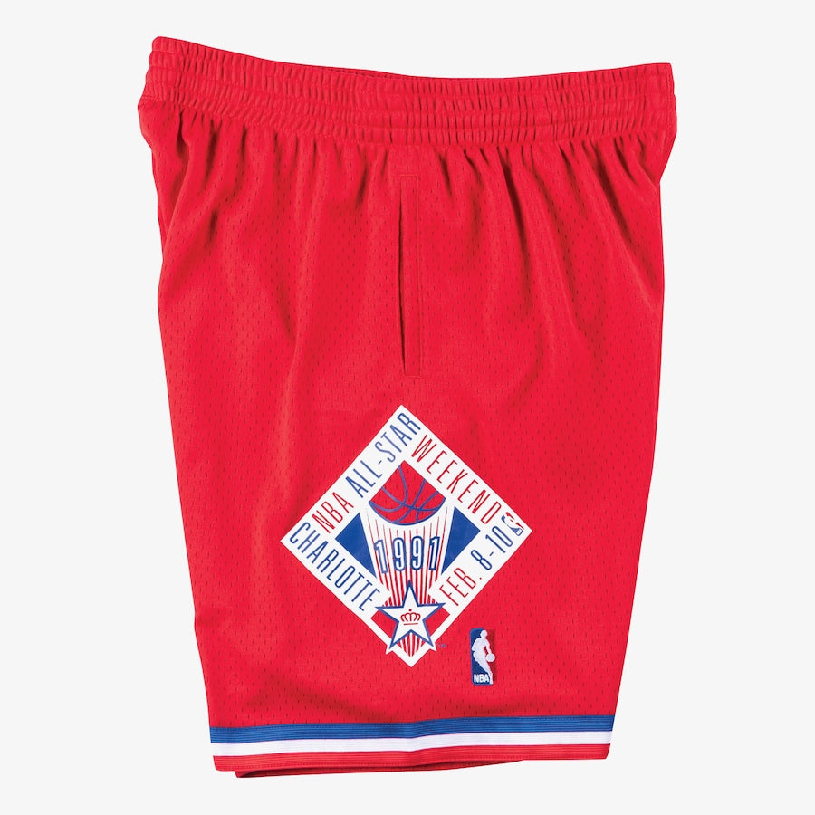 MITCHELL & NESS - NBA  ALL STAR WEST SWINGMAN ALTERNATE - SHORTS - 91 - MENS -RED ROYAL WHITE
