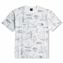 G-Star RAW  AOP RELAXED R T TEE Men’s-MILK BOAT BLUEPRINT
