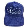 NEW ERA NEW YORK KNICKS TEAM SCRIPT PRE-CURVED CORDUROY SNAPBACK -NAVY WHITE