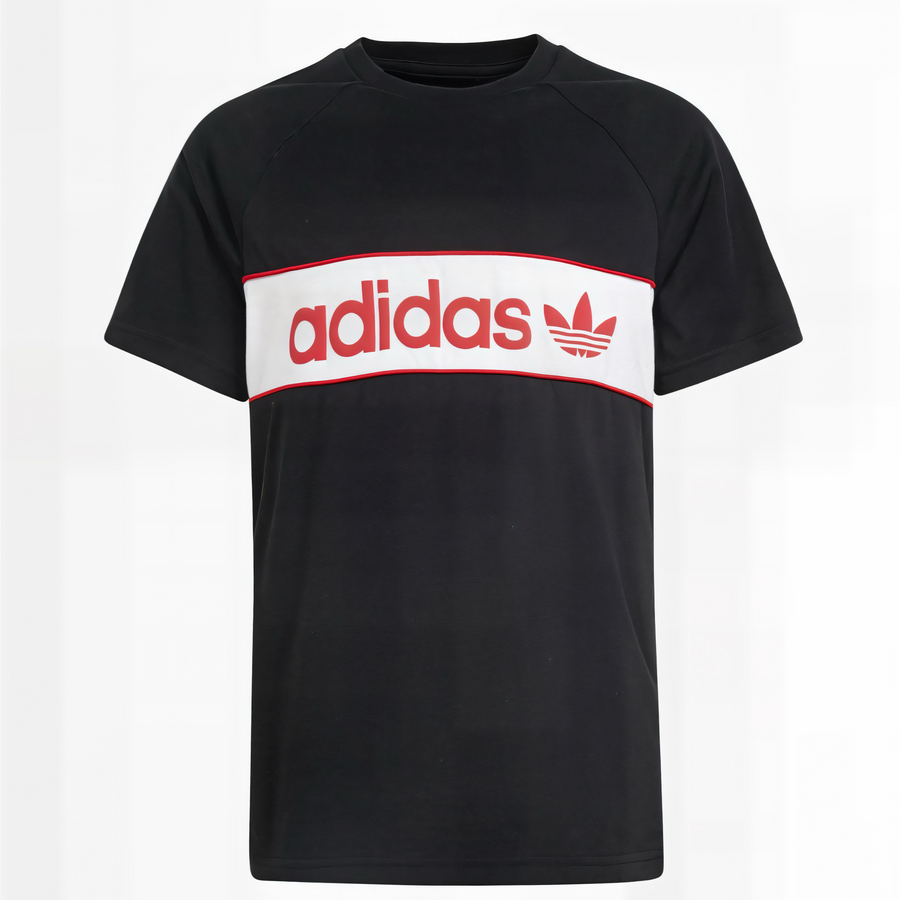 Adidas Original LOGO TEE KID’s -BLACK /SCARLET RED