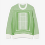 LACOSTE TENNIS COURT GRAPHIC SWEATER -Men’s-GREEN -NPA/WHITE