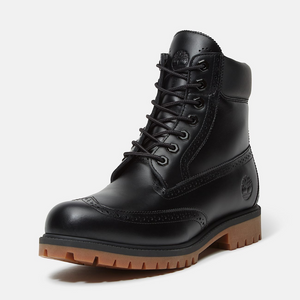 Timberland PREMIUM 6 IN LACE BROUGE WINGTIPS WP BOOT Men's - BLACK
