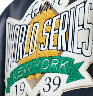 AVIREX WORLD SERIES NEW YORK 1939 LEATHER JACKET Men’s -NAVY BLUE SERGE