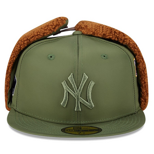 NEW ERA 5950 ALPHA INDUSTRIES SHERPA DOG EAR- NEW YORK YANKEE-GREEN BROWN