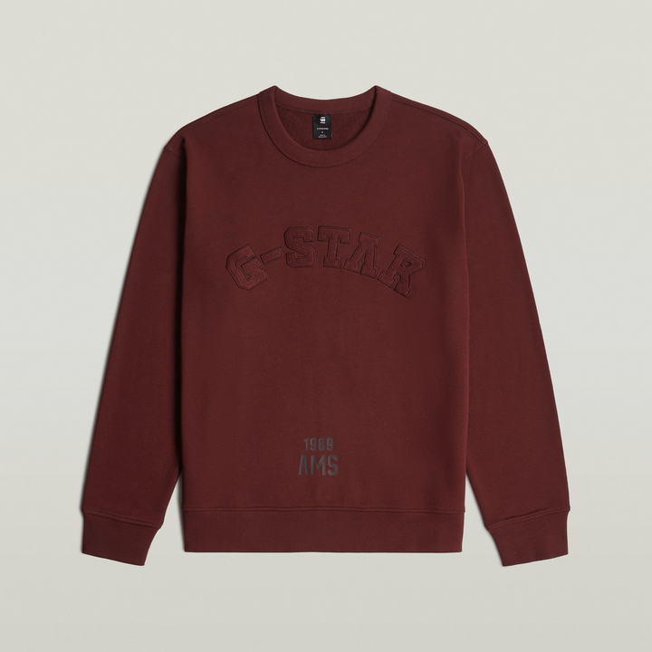 G-Star RAW APPLIQUÉ R SWEATER / Men’ -PORT RED