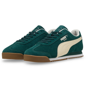 PUMA ROMA SUEDE MEN -GREEN TERRAIN-ALPINE SNOW – Moesports