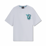 SCOTCH & SODA FRONT AND BACK ARTWORK LOOSE-FIT T-SHIRT MEN’S / GREY DAWN
