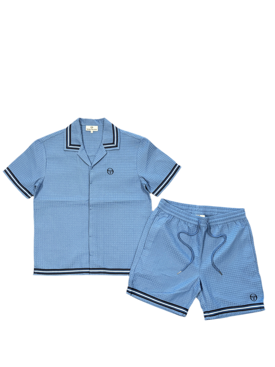SERGIO TACCHINI MEN’S  CHIARO SHIRT SHORT SET- ULTRAMARINE