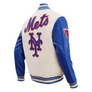 Pro Standard LUXURY ATHLETIC COLLECTION MASH UP JACKET NEW YORK METS Men’s-CREAM ROYAL BLUE ORANGE