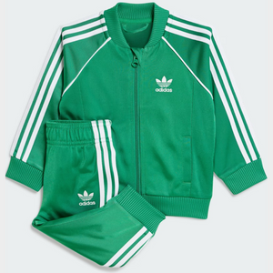 ADIDAS ORIGINAL SUPERSTAR TRACKSUIT TODDLER- Kid's - GREEN WHITE