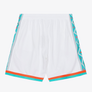 MITCHELL & NESS - NBA  SWINGMAN  -SHORTS ALL STAR -96 MENS -WHITE/AQUA BLUE