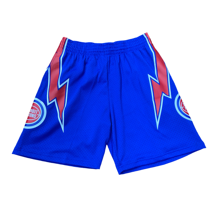 MITCHELL & NESS - NBA ROAD  SWINGMAN -SHORTS - PISTON  - 78-79 MENS -ROYAL / PISTON