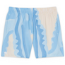 Lacoste  MID LENGHT STRIPED TRUNKS SWIMWEAR Short Men’s -WHITE-BEIGE-LIGHT BLUE-3IY