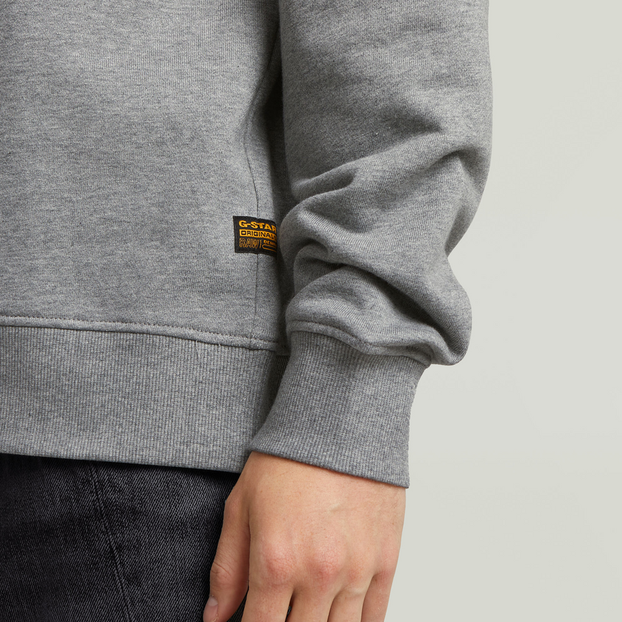 G-Star RAW  APPLIQUÉ R SWEATER / Men’ -MEDIUM GREY HEATHER