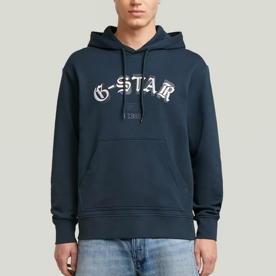 G-Star ORIGINALS EMBRO LOGO HB HOODY SW / Men’s -DK PATRIOT BLUE