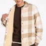 TIMBERLAND SHERPA LINED PLAID FLEECE OVERSHIRT Men’s - HIGH PILE LINED OVERSHI NATUR BEIGE