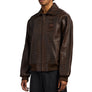 AVIREX LIMITED EDITION CROC ICON LEATHER JACKET Men’s ESPRESSO  BROWN