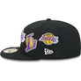 NEW ERA 5950 CUSTOM FITTED-MULTI-LOGO LA LAKERS / PURPLE YELLOW