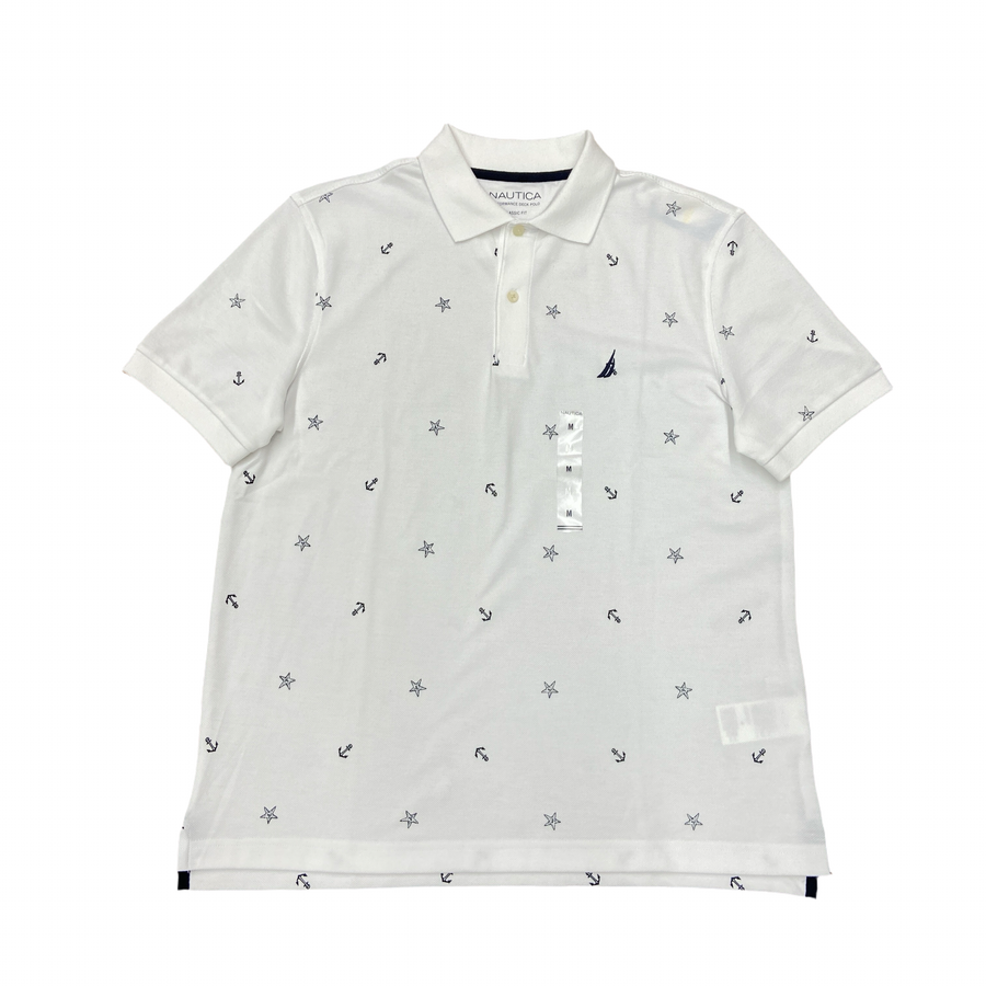 Nautica white polo shirt hot sale