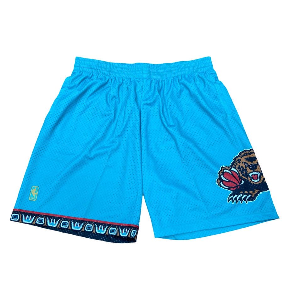 MITCHELL & NESS - NBA SWINGMAN ROAD -SHORTS GRIZZLIES  -96-97 -MENS -  TEAL