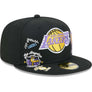 NEW ERA 5950 CUSTOM FITTED-MULTI-LOGO LA LAKERS / PURPLE YELLOW