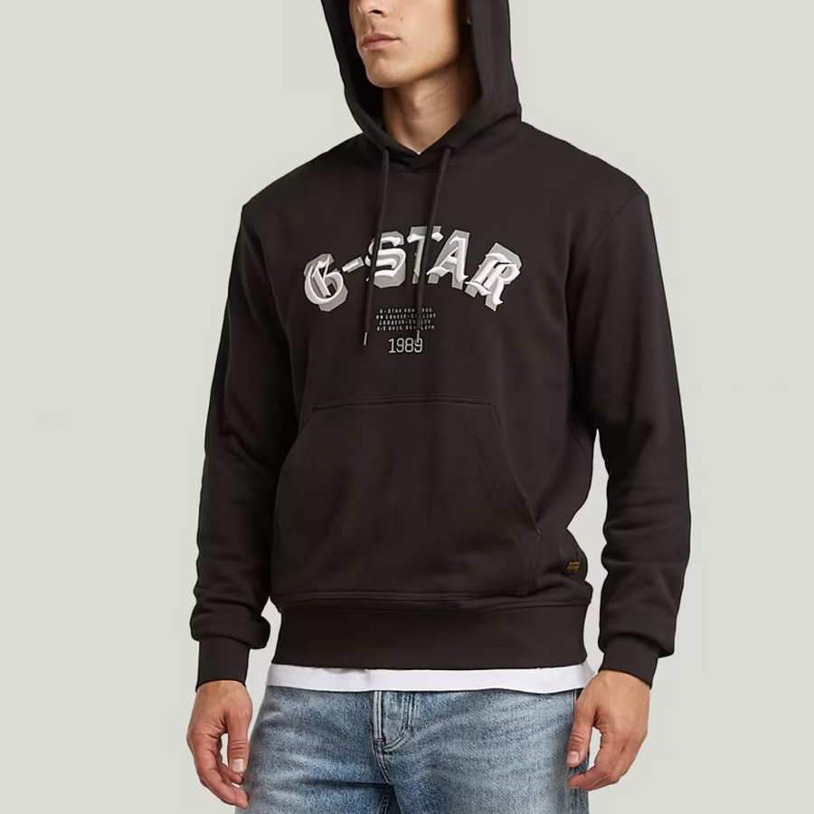 G-Star ORIGINALS  EMBRO LOGO HB HOODY SW / Men’s -DK BLACK