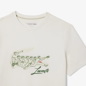 LACOSTE RENE PRINT TENNIS HERITAGE T-SHIRT Men’s -WHITE-NYV