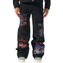 SERENEDE SOUVENIR BAGGY JEANS Men’s -BLACK - Moesports