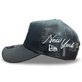 New Era 940 Mesh Trucker SnapBack Script- Black Yankee